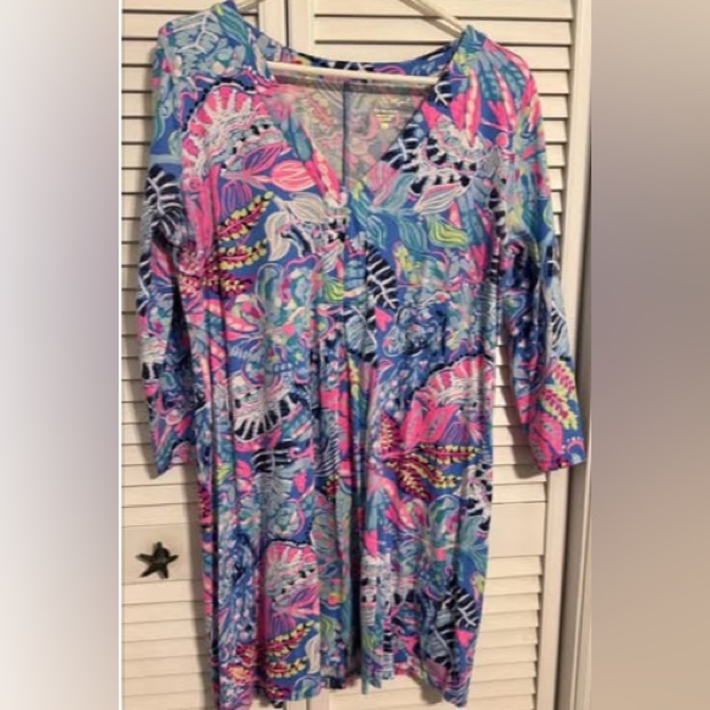 Vibrant Floral Long Sleeve Dress